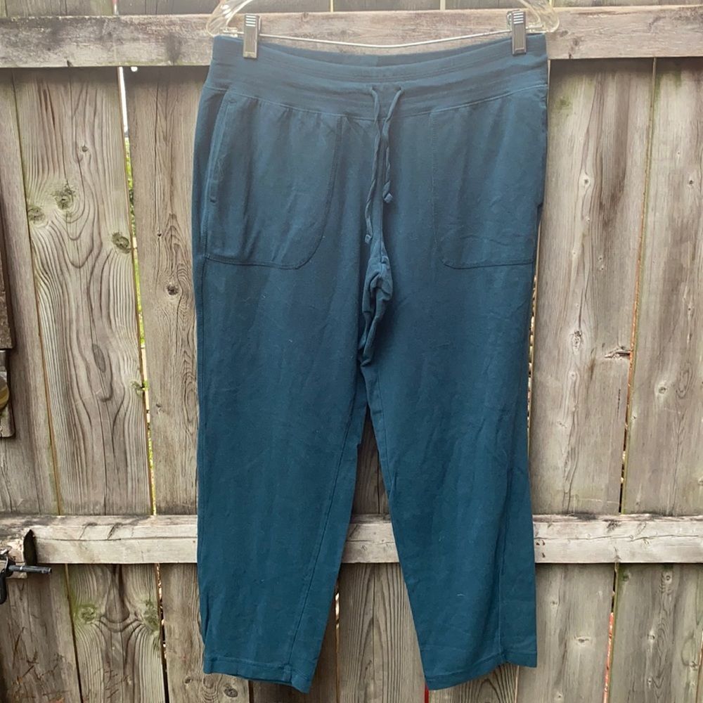 Athletic Works teal sweat pants sz. L petite